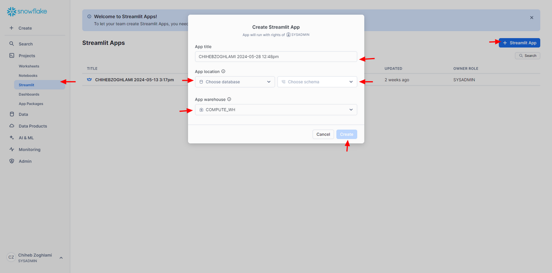 Streamlit application