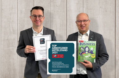 Vincent Fourmi und Rainer Unsöld mit Auszeichnung Top Arbeitgeber Mittelstand 2021