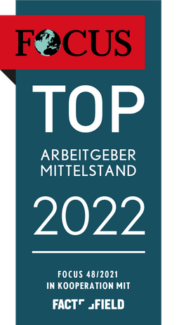 Siegel FOCUS TOP Arbeitgeber 2022 Mittelstand
